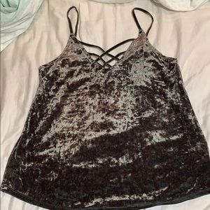 American eagle Velvet strappy top